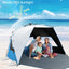 Refugio playa opaco con puerta zip y 3 ventanas malla