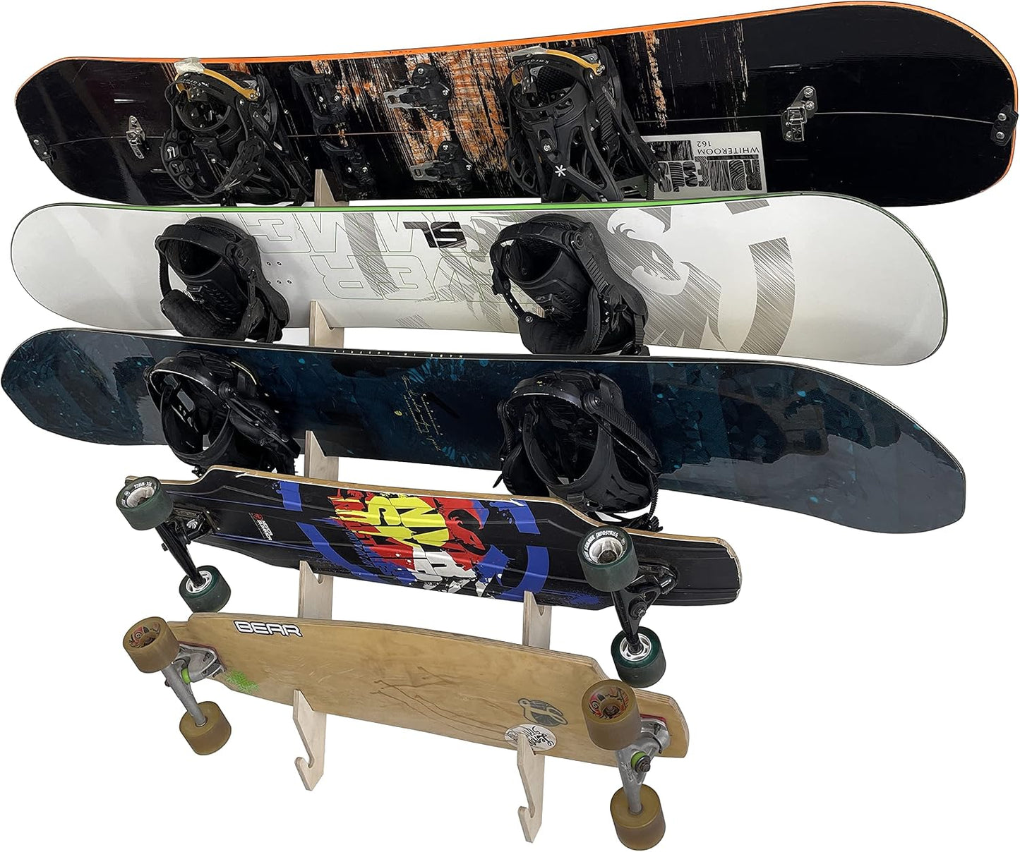 Soporte pared para longboard 5 tableros