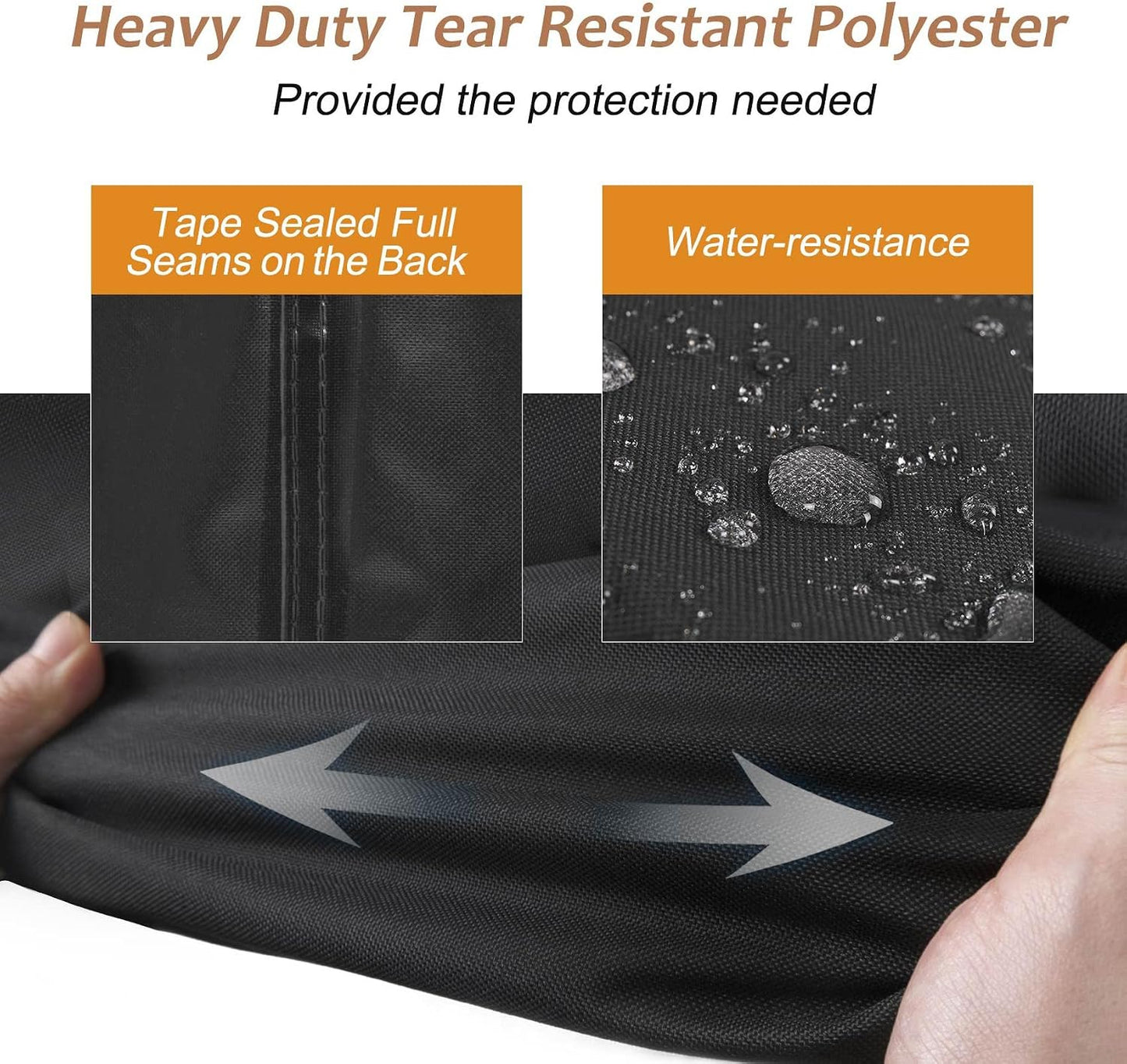 Funda sofá patio impermeable 3 plazas 79x38x35" negro