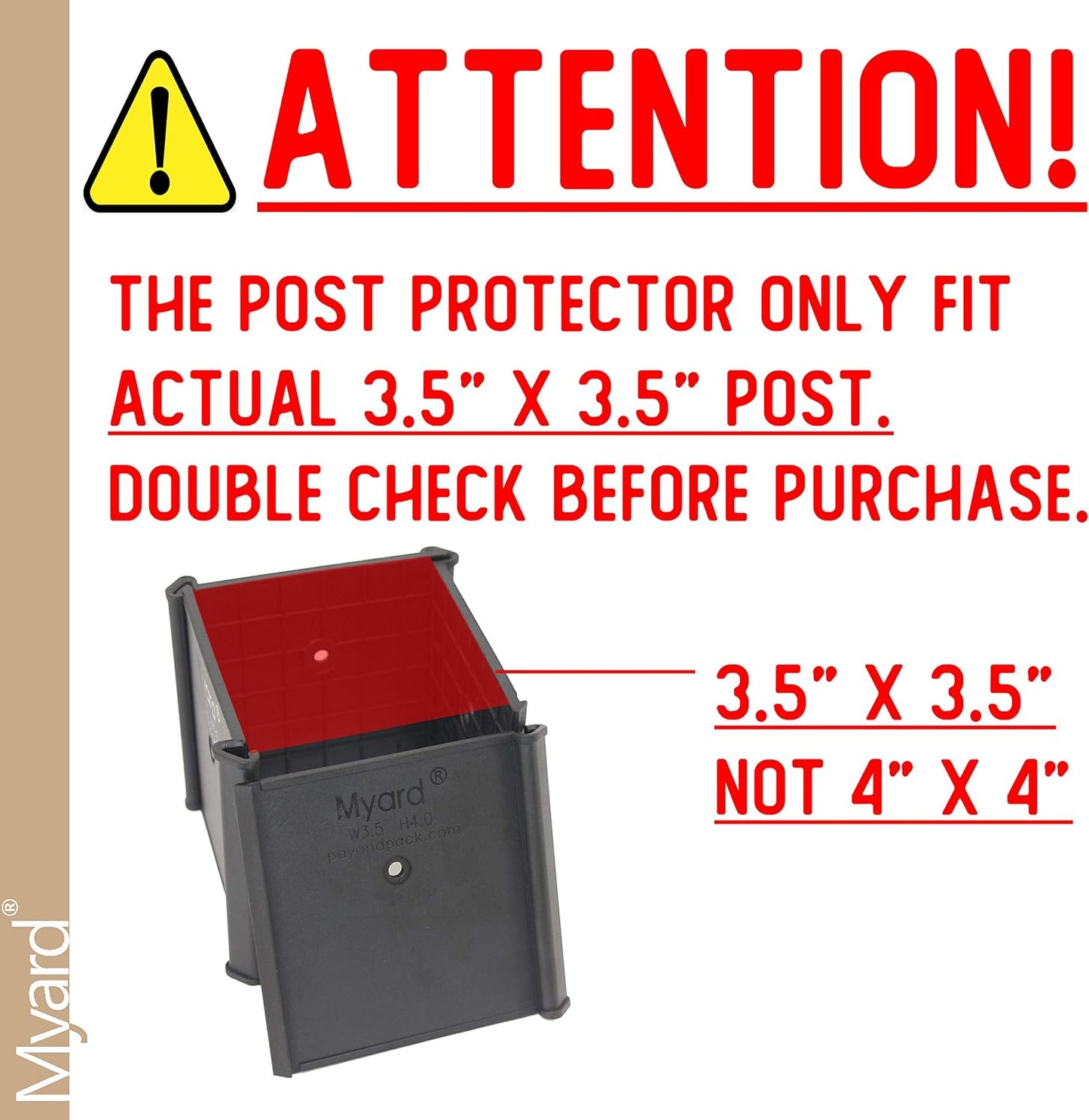 Protectores postes para plataformas 4x4" 4" altura
