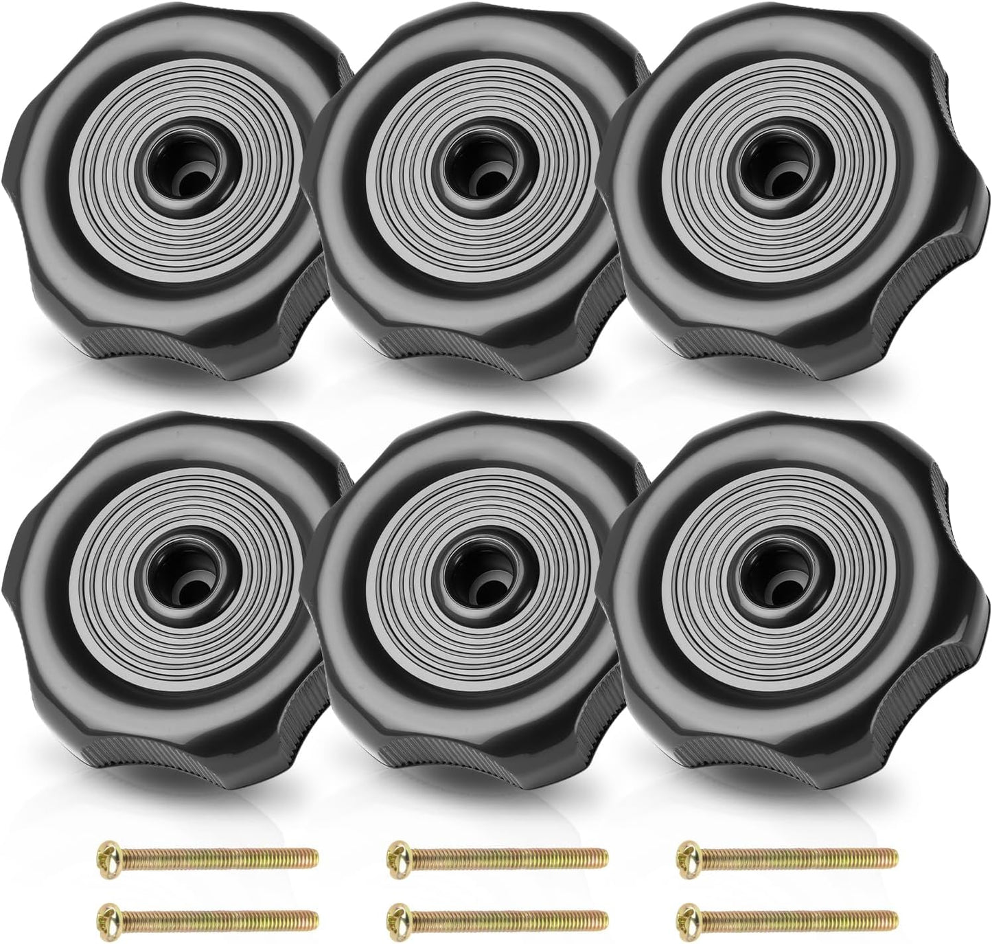 6 Pomos Ventilación Caravana Eje 1" Plástico
