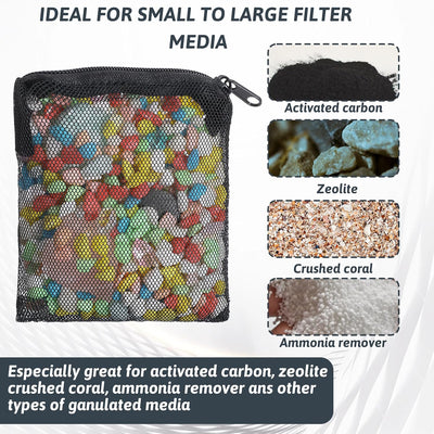 20 bolsas filtro acuario reutilizables malla fina