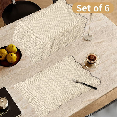 Set 6 manteles individuales algodón 18x13pulg cocina comedor