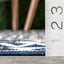 Tapete azul cari/marfil 2x8ft diamante suave alto tráfico