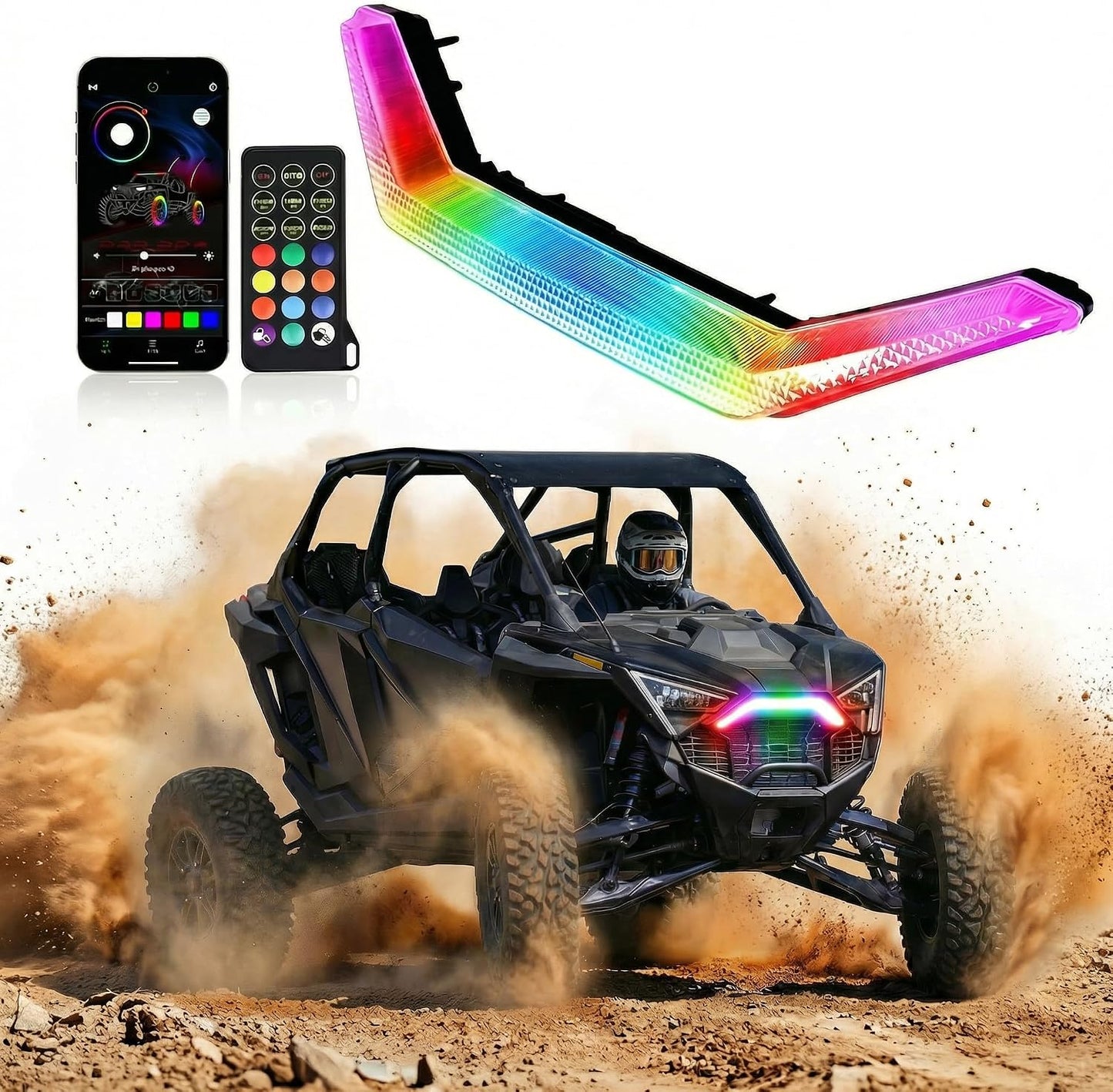 Luz acento frontal LED RGB Polaris RZR PRO XP/4 PRO R