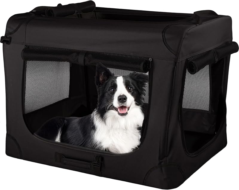 Jaula plegable perros medianos 32x23pulg 3 puertas malla