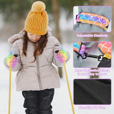 Guantes invierno impermeables para niños al aire libre