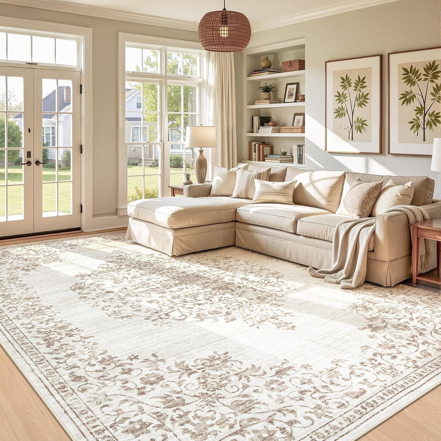 Alfombra vintage 9x12pulg pelo bajo sala