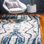 Alfombra área rectangular 5x8ft azul/gris