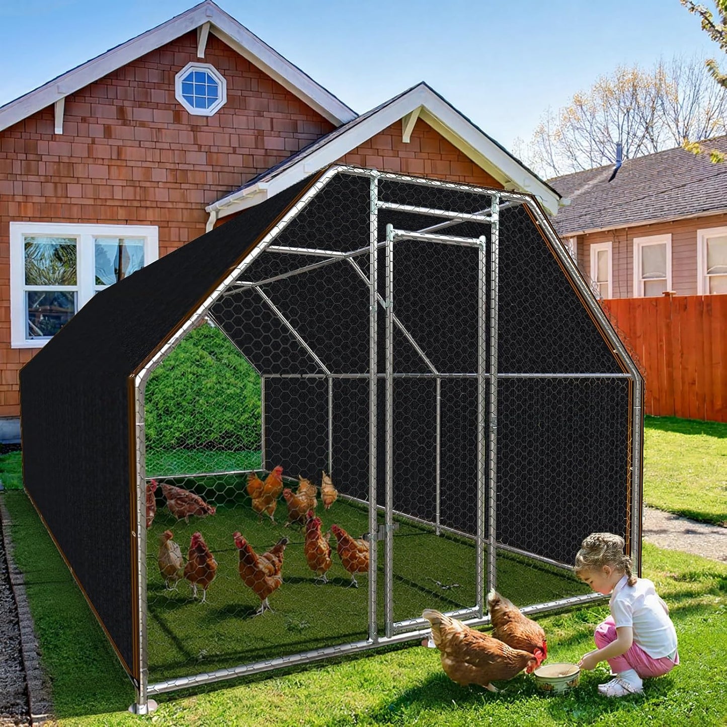 Lona malla 85-90% para jardín 6x3ft color negro