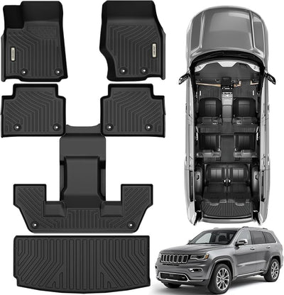 Alfombrillas TPE Jeep Grand Cherokee L 2021-26 3 filas negro