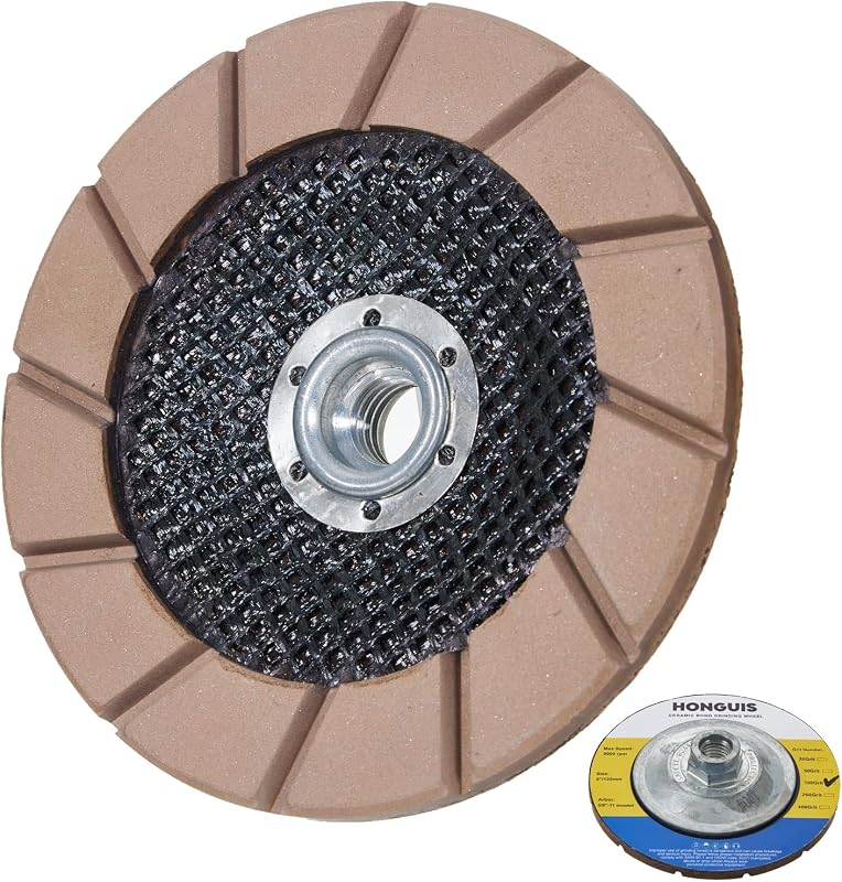 Muela abrasiva hormigón 5" rueda cerámica eje 5/8-11