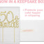 Decoración torta número 50 con diamantes falsos cumpleaños