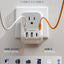 Adaptador enchufe USB C EE.UU. a Europa 4 tomas 3 puertos