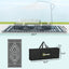 Alfombra exterior impermeable 9x18ft negro y gris reversible