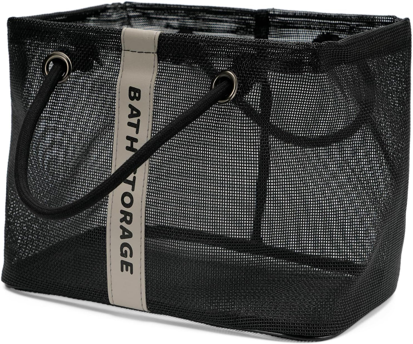 Organiz. ducha baño dormitorio pequeño negro