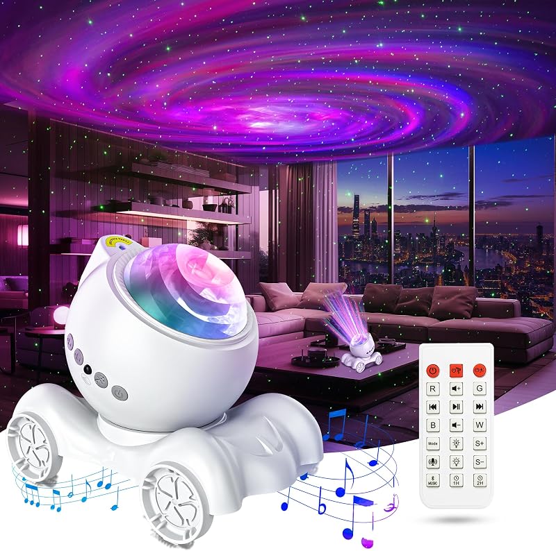 Proyector galaxia con luz nocturna y altavoz Bluetooth