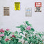 Letrero metal patio bienvenido decoración al aire libre