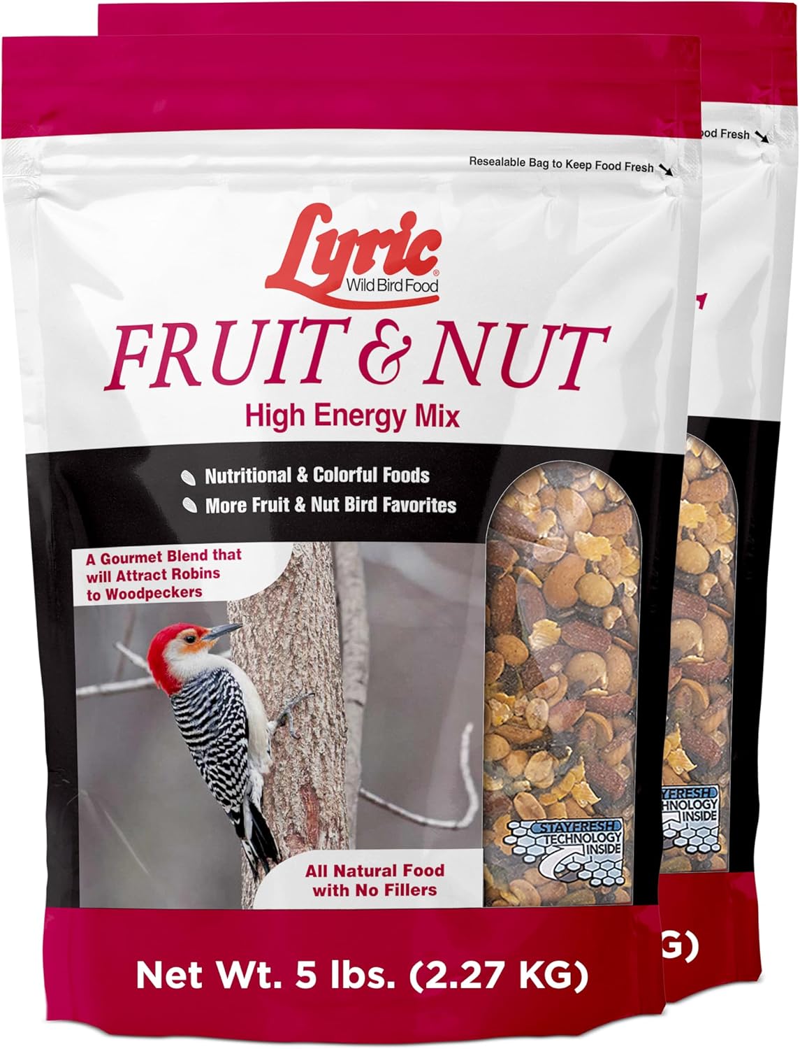 Semillas aves silvestres frutas nueces 10lb (2x5lb)