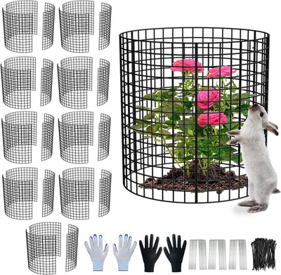 10 Protectores plantas alambre 13.5x14 pulg malla metálica 30 pzas