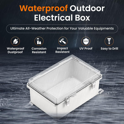 Caja conexiones acero inox tapa plástico ABS gris IP67