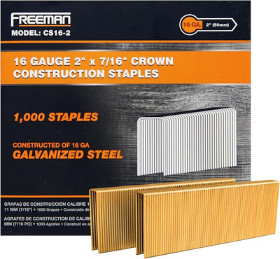 Grapas construccion corona 16-2 pulg acero galv 1000uds