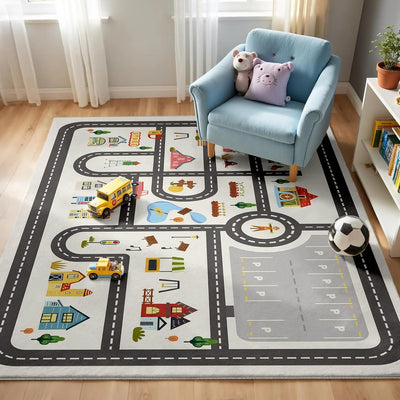 Alfombra set carretera 4x6ft lana sintética antiderrap