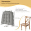 Set 4 cojines silla forma D antiderrap gruesos gris claro