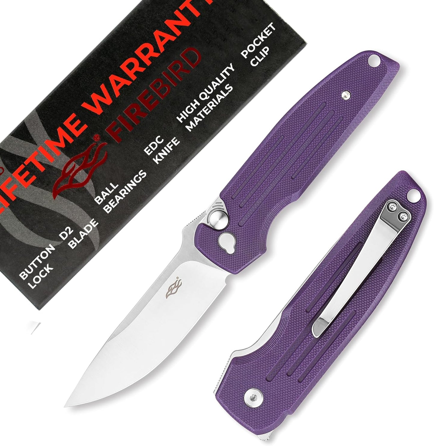 Cuchillo plegable D2 acero G10 mango antiderrap EDC