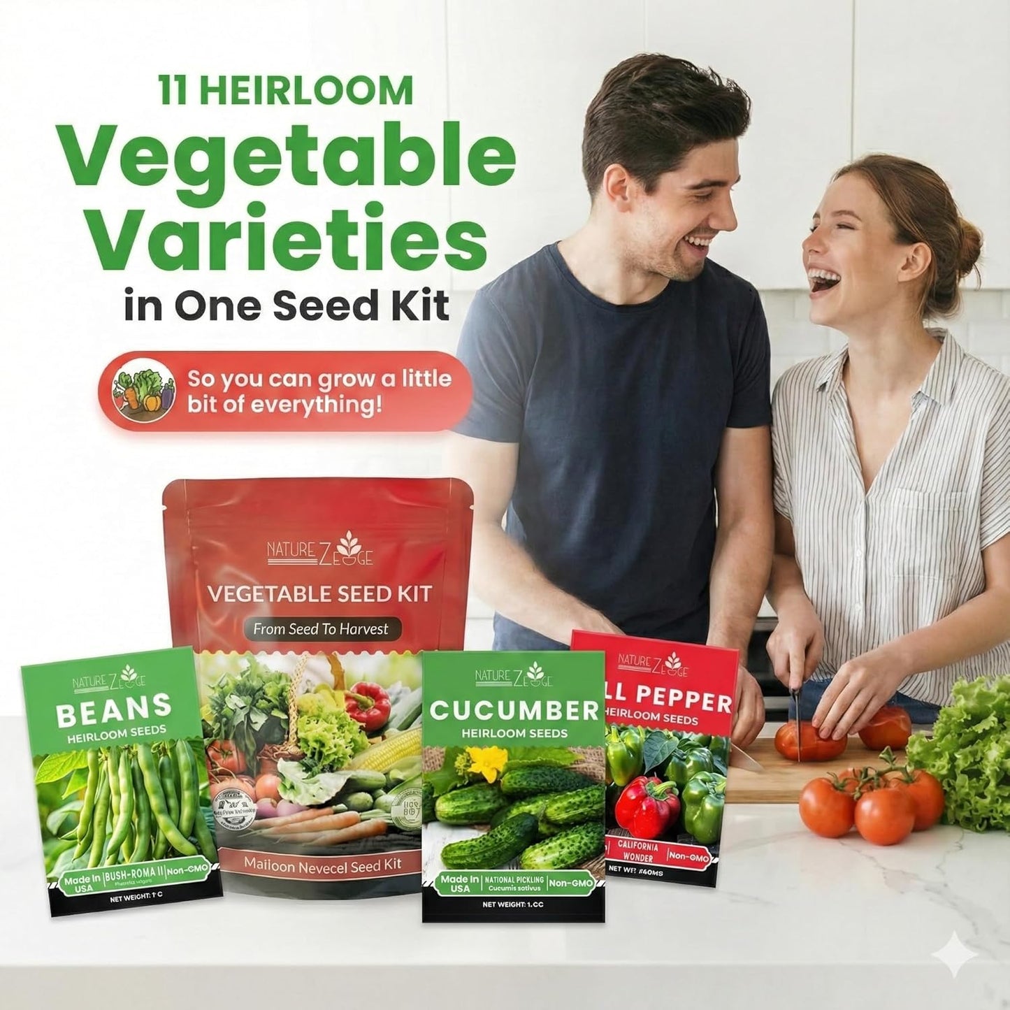 Paquete 11 semillas vegetales y frutas jardinería supervivencia