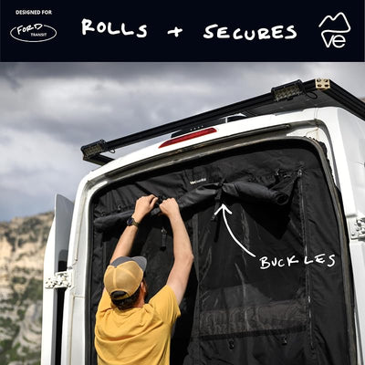 Ventana trasera Ford Transit con protección insectos