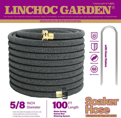 Manguera remojo 5/8pulg 100ft flexible alto flujo