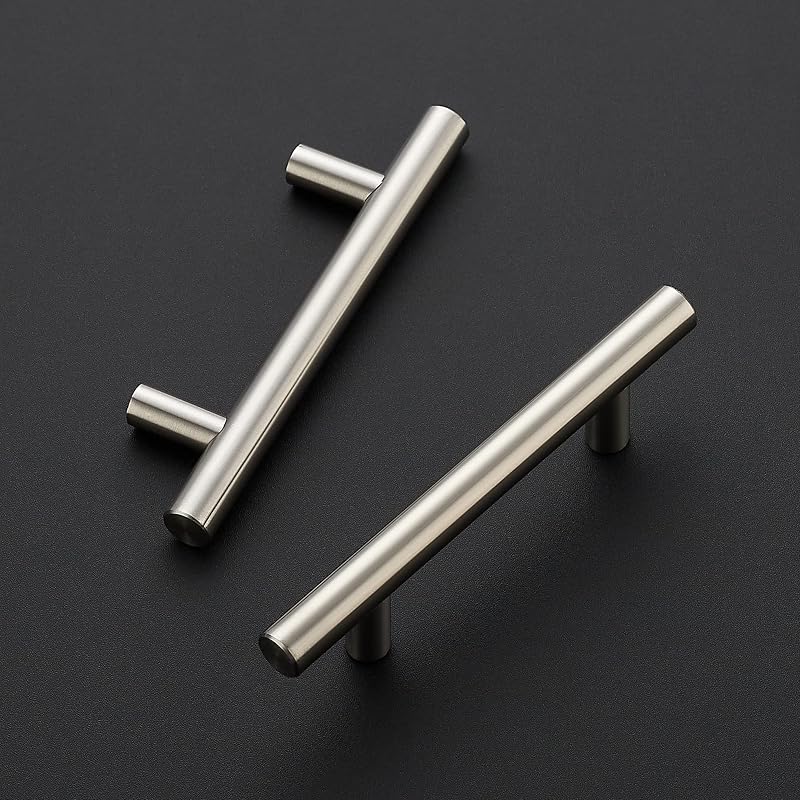 60 Tiradores acero inox níquel cepillado 5" cajones cocina