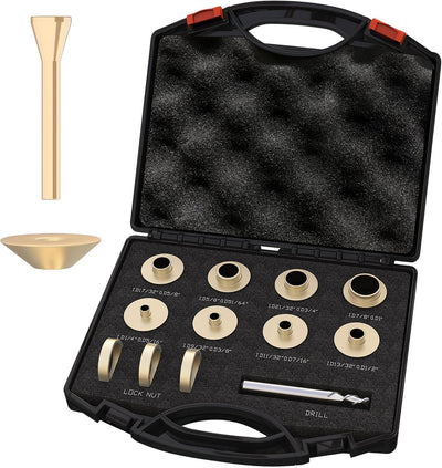 Set 13 guías casquillo fresadora latón con estuche