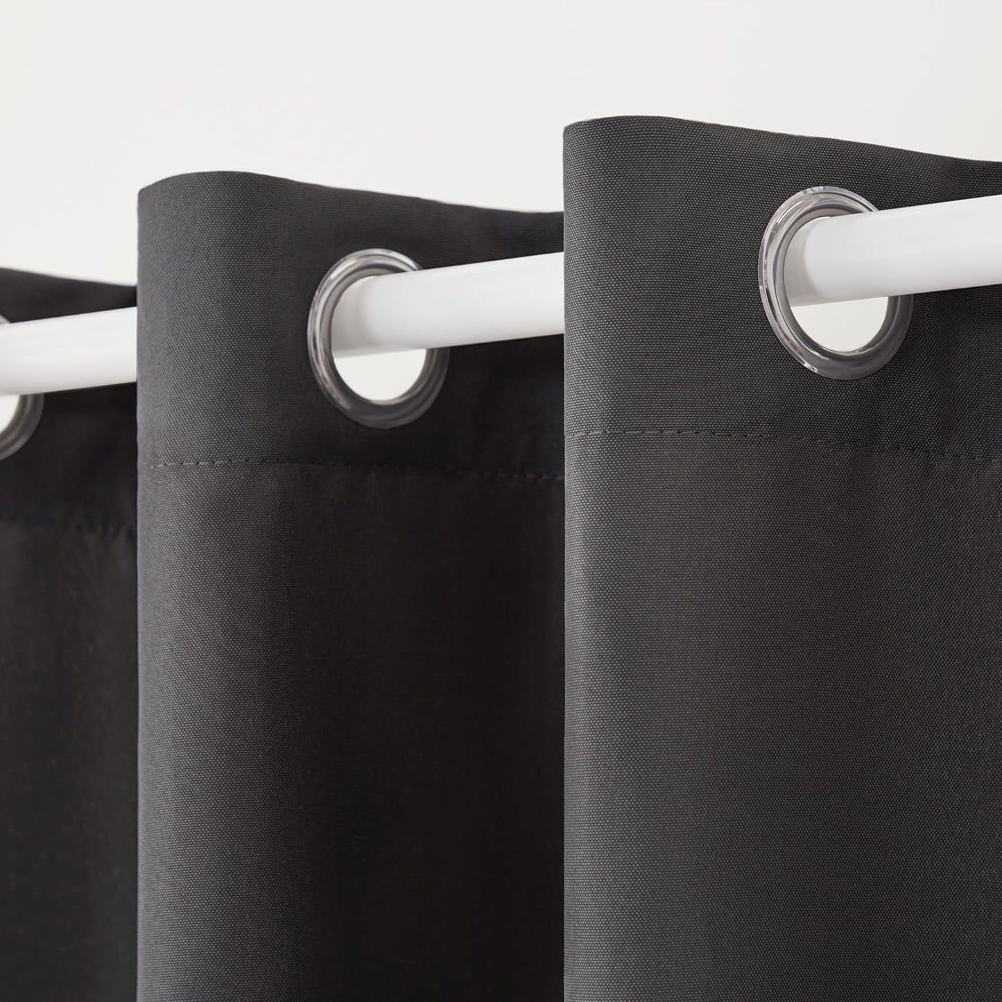 2 Cortinas con ojales para interior y exterior