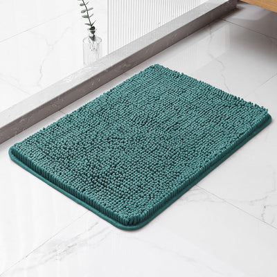 Alfombra baño verde azulado 17x24pulg antideslizante felpa gruesa
