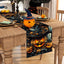 Camino mesa Halloween calabazas negras 72pulg decoración hogar