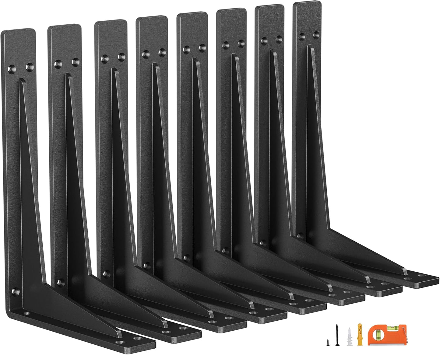 8 Soportes pared metal 12pulg para repisa chimenea garaje