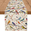 Camino mesa primavera verano ramas pájaros coloridas 13x72pulg