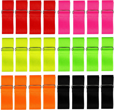 24 Bandas Carreras 3 Patas Elásticas Coloridas para Aire Libre