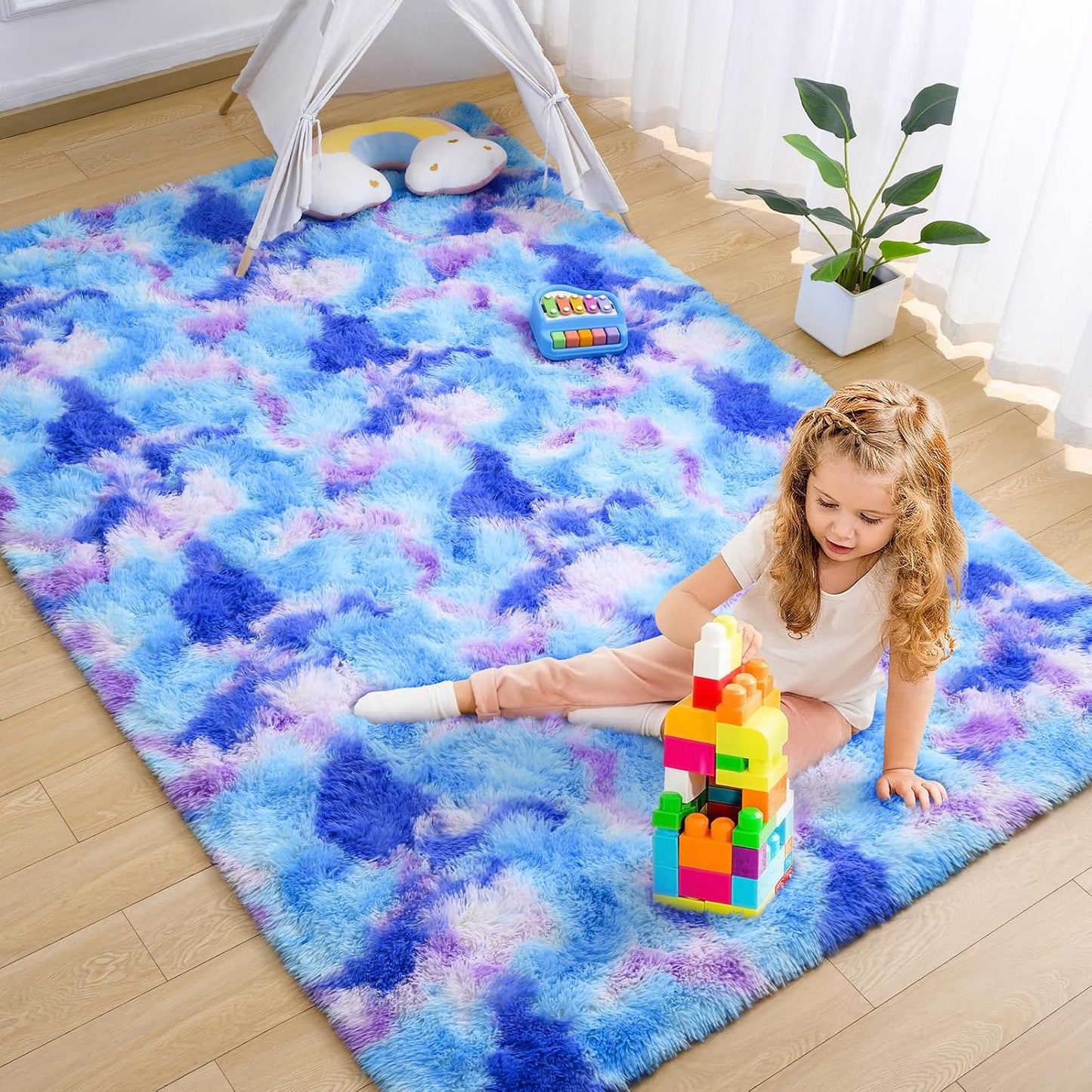 Alfombra suave 8x10ft para dormitorio pasillo habitación