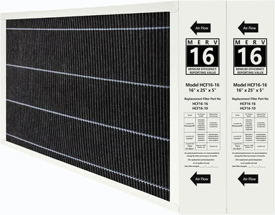 2 Filtros MERV 16 X6672 Comp Lennox HCC16-28