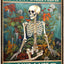 Cartel metal vintage calavera 20x30cm