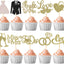 60 Pzas Decoración Cupcakes Boda Frase I Do Love Dorado