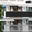 Cubierta malla privacidad terraza exterior 3x16pulg negro