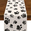 Camino mesa estampado patas perro decoración hogar 13x72pulg