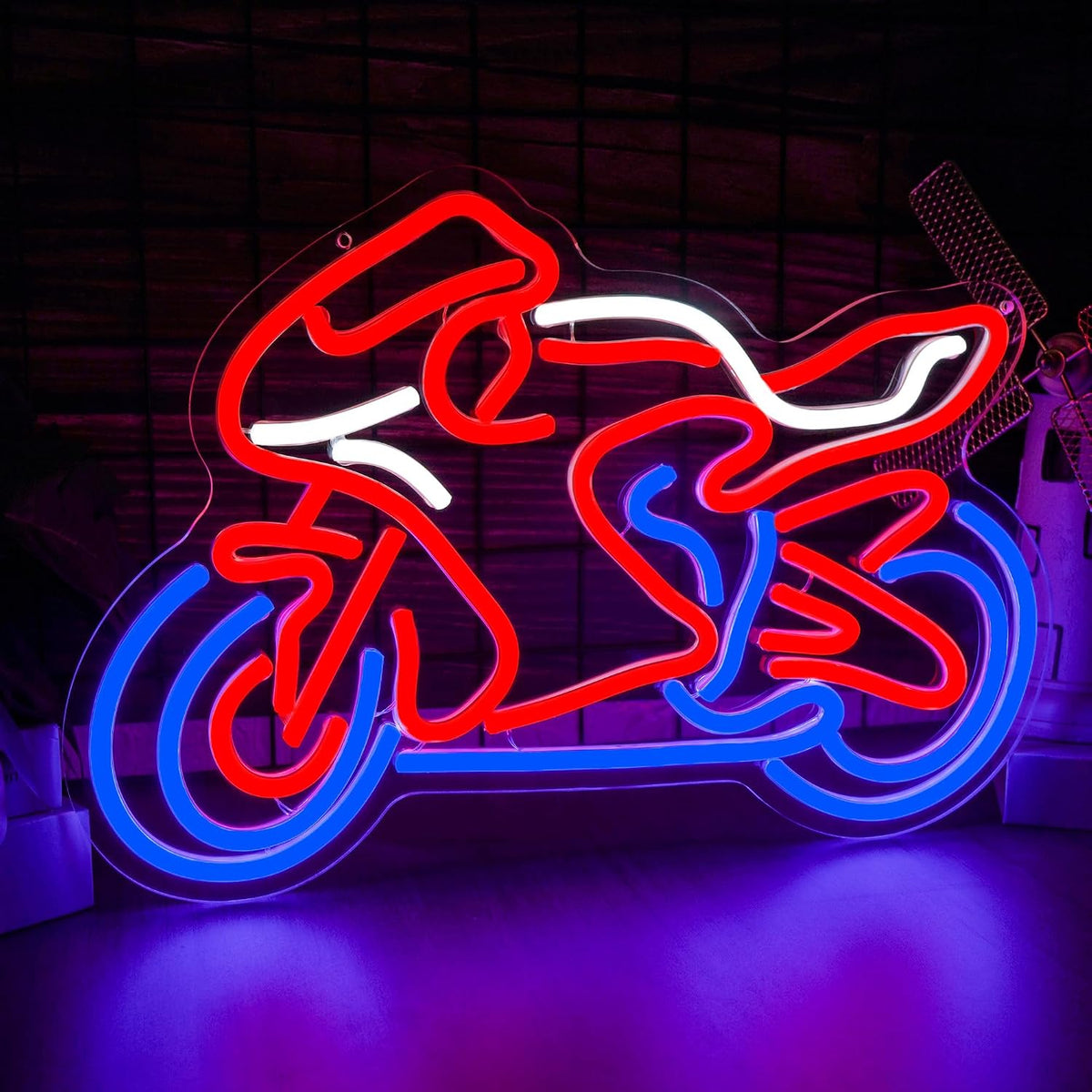 Letrero neón LED para motocicleta y bicicleta decoración