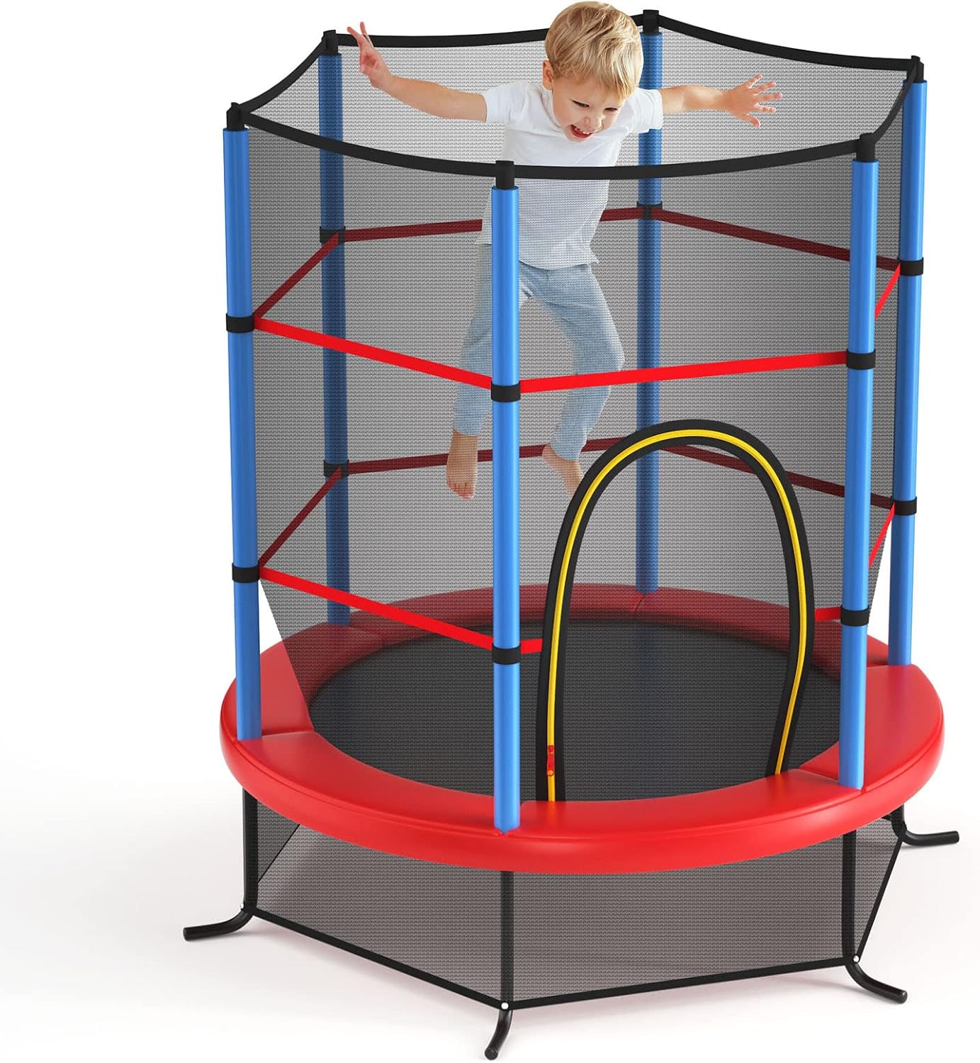 Trampolín 55" para niños con red y cremallera