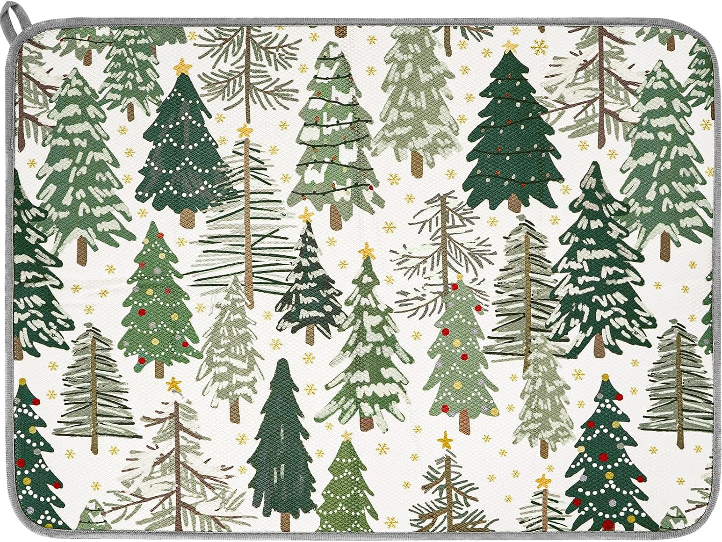 Tapete escurridor de platos decorativo árbol de navidad