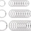 Argollas metal para llaves auto casa 3/4 1 1.25 pulg 30uds plata